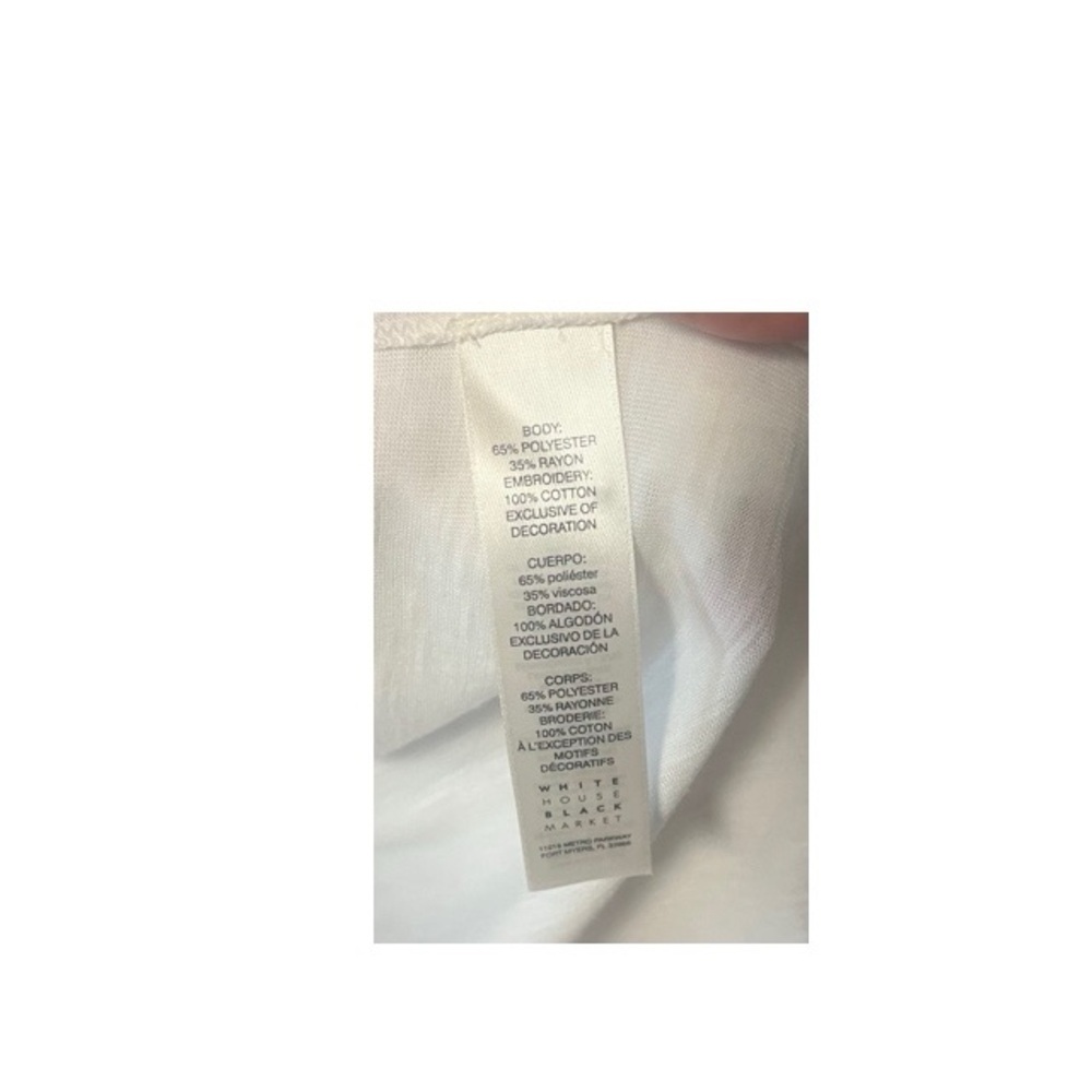 White House Black Market Off The Shoulder Embroidered Tassel Blouse - Picture 5 of 8